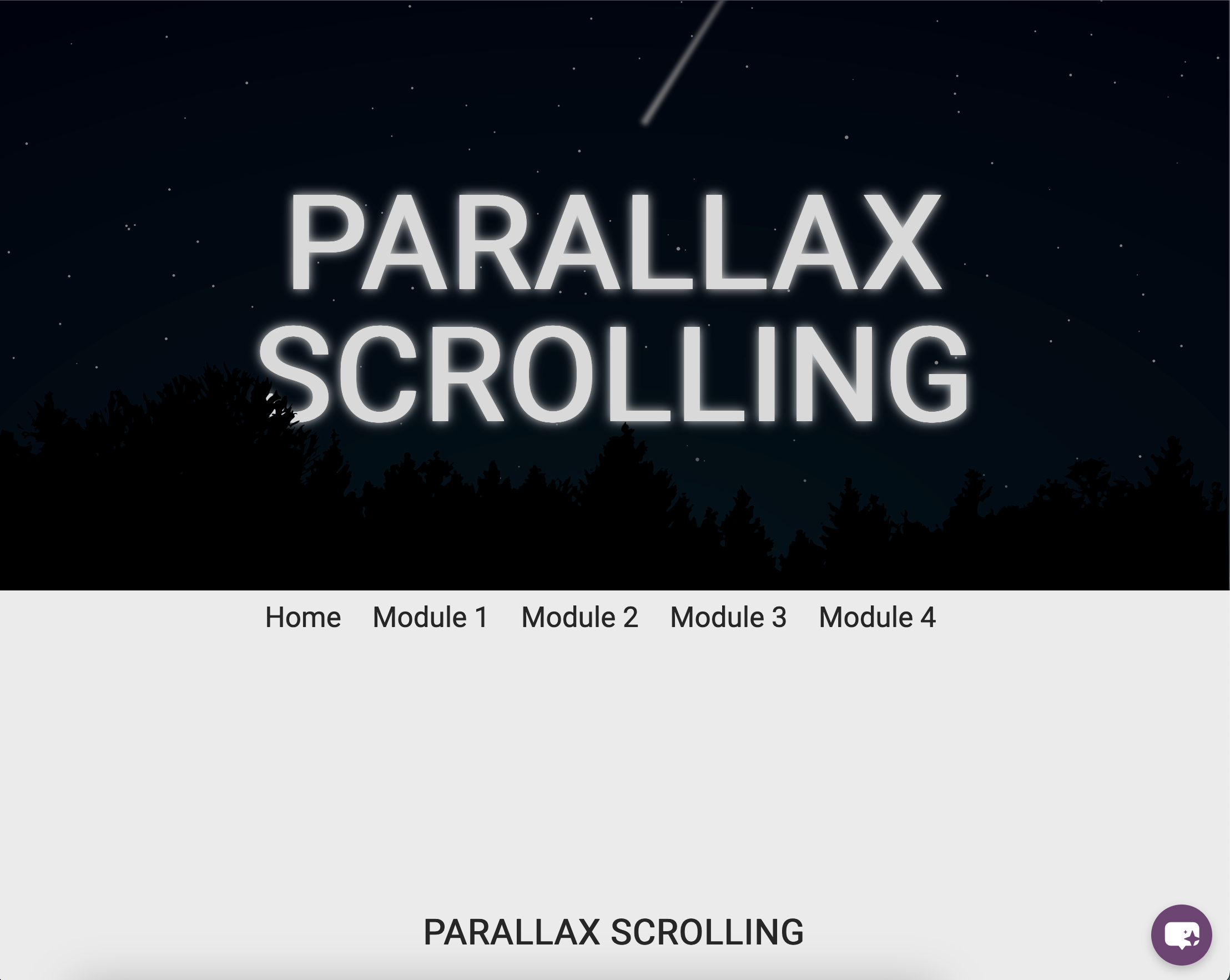Picture of choice parallax scrolling and dark mode site