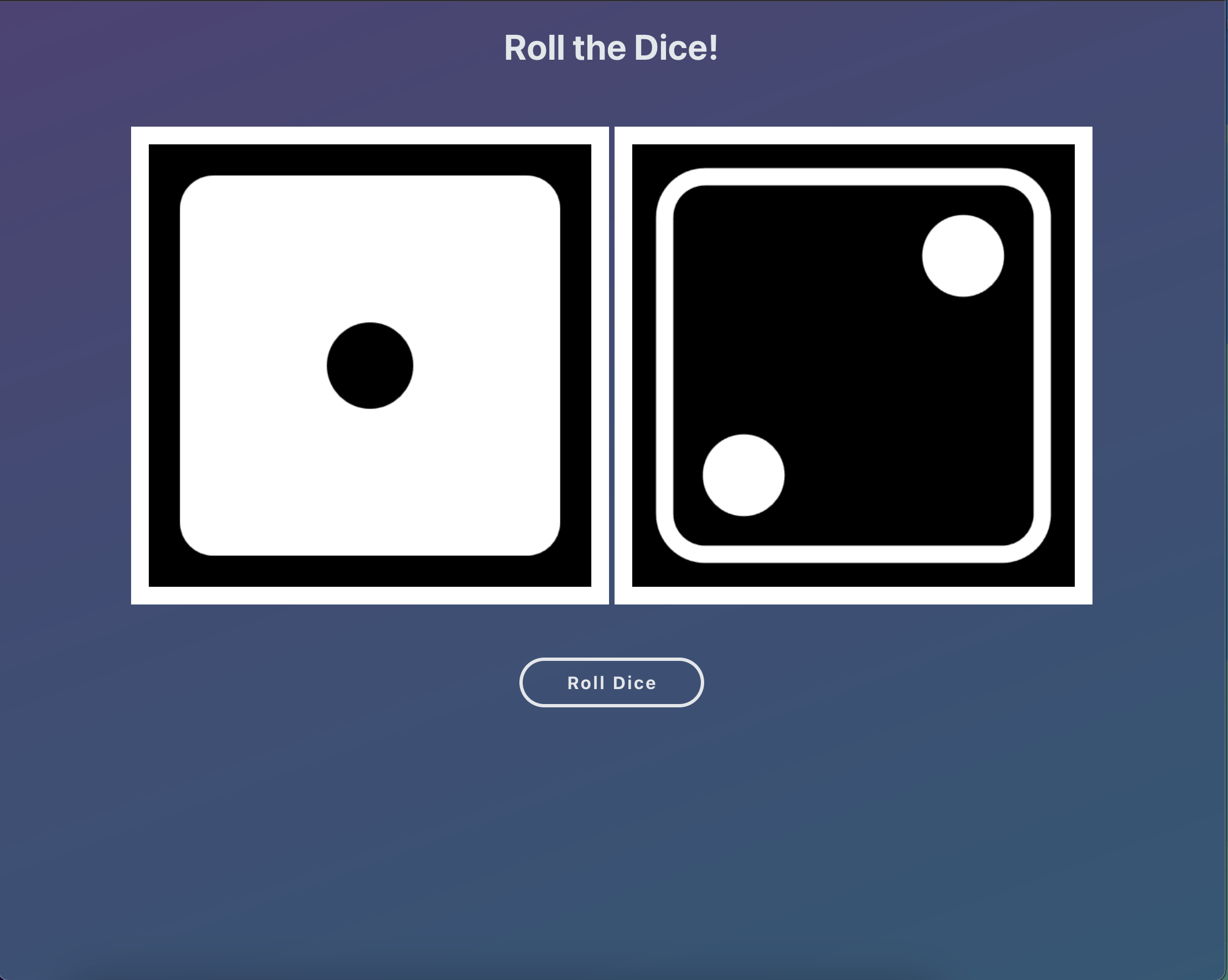 Picture of react app project
