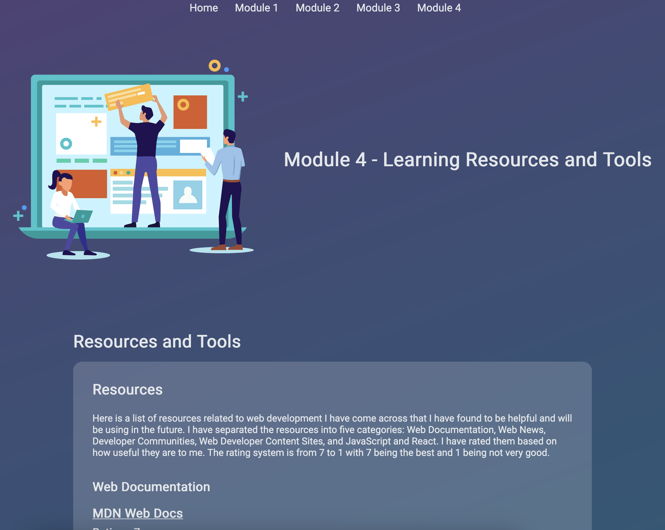 Picture of resources project page
